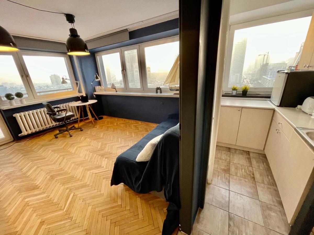 Super Apartament Blue Scisle Centrum Dwie Linie Metra Netflix Wifi 300 Mbs Panorama Miasta Varsovie Extérieur photo