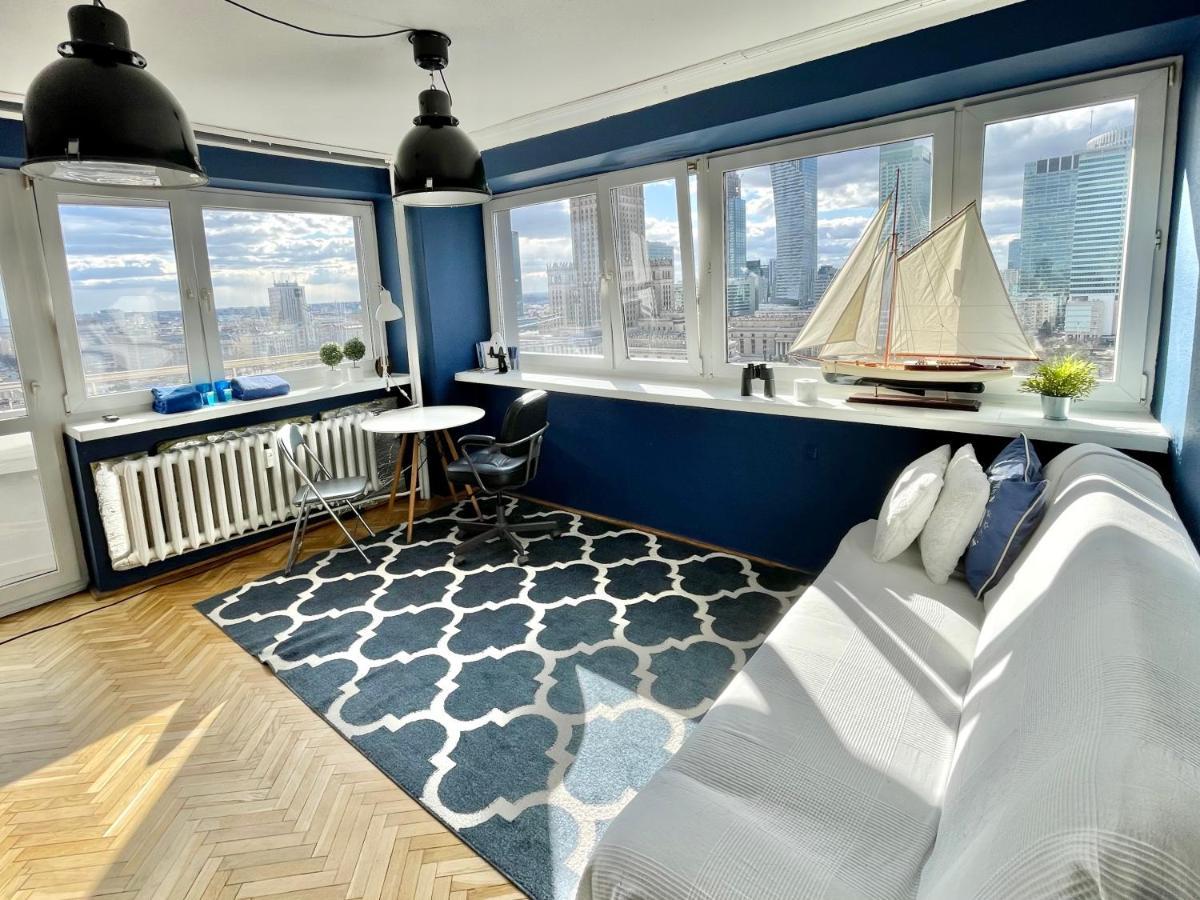 Super Apartament Blue Scisle Centrum Dwie Linie Metra Netflix Wifi 300 Mbs Panorama Miasta Varsovie Extérieur photo