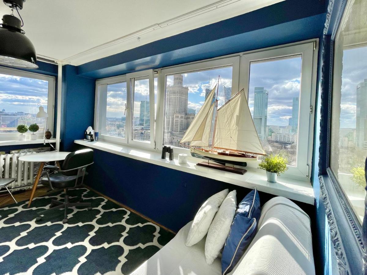 Super Apartament Blue Scisle Centrum Dwie Linie Metra Netflix Wifi 300 Mbs Panorama Miasta Varsovie Extérieur photo
