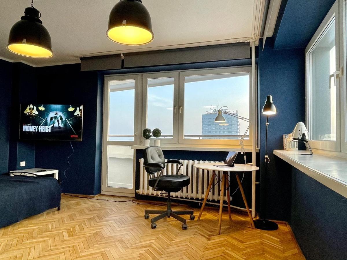 Super Apartament Blue Scisle Centrum Dwie Linie Metra Netflix Wifi 300 Mbs Panorama Miasta Varsovie Extérieur photo
