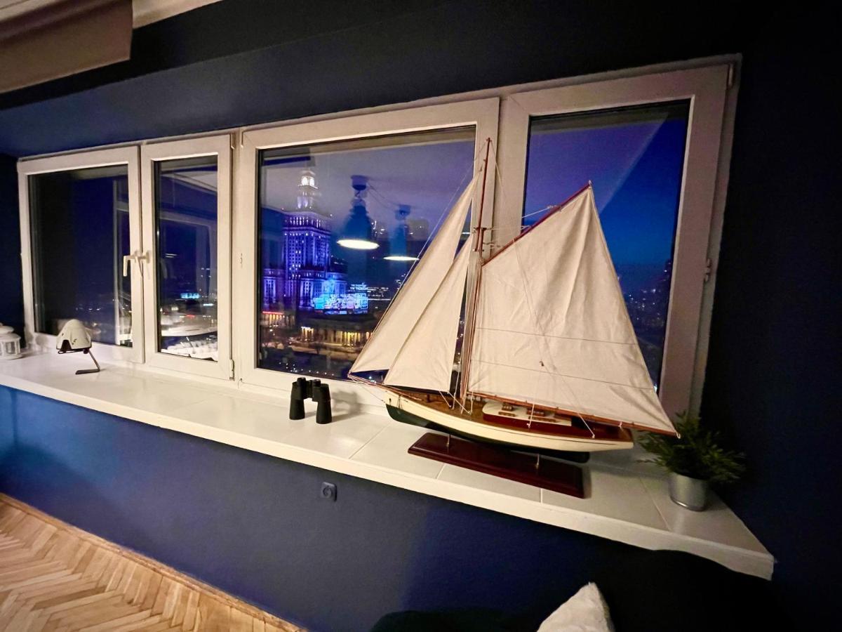 Super Apartament Blue Scisle Centrum Dwie Linie Metra Netflix Wifi 300 Mbs Panorama Miasta Varsovie Extérieur photo